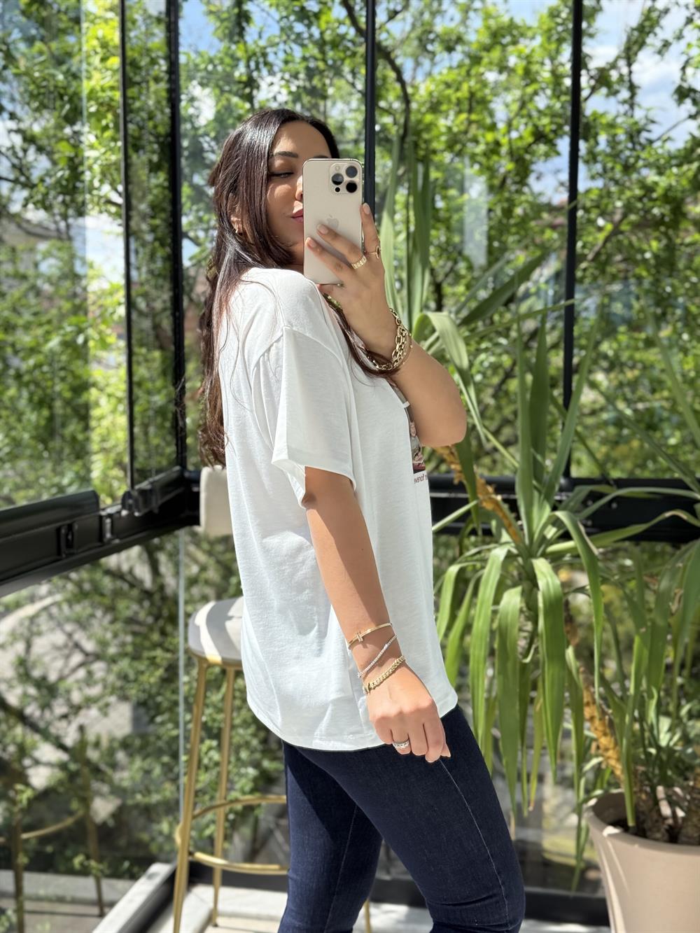 Make a Wish Tişört Ekru