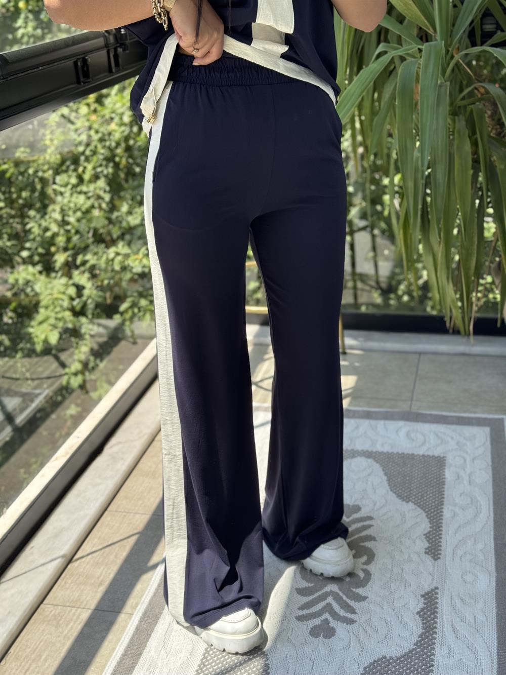 Fermuarlı İnce Modal Takım Lacivert