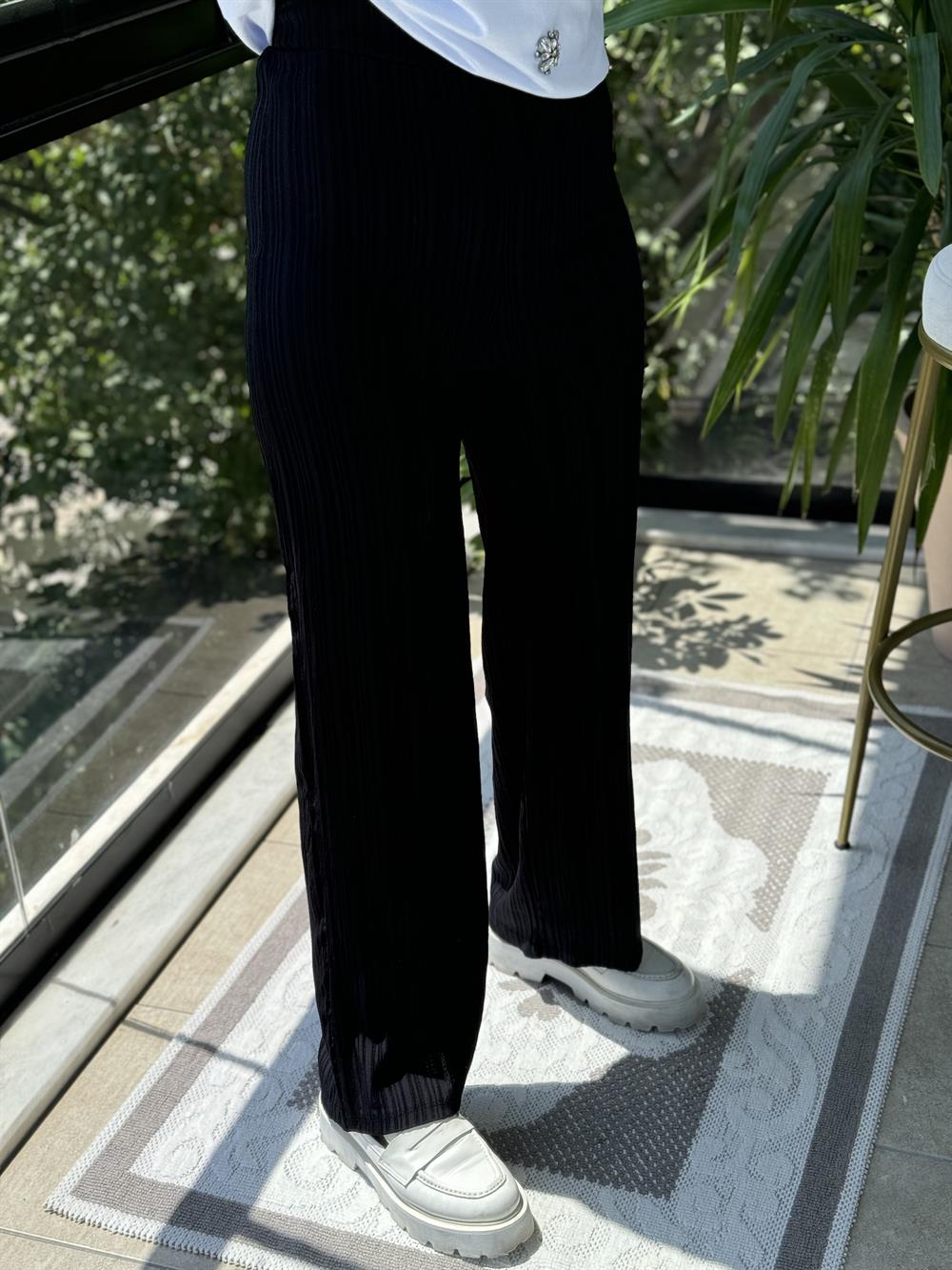 Fitilli Pantolon Siyah