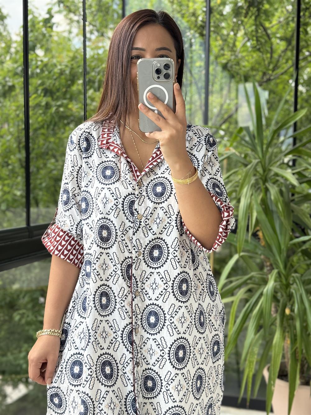 Garnili Elbise Gece Mavisi