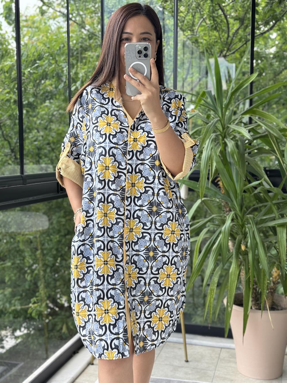 Garnili Elbise Sarı