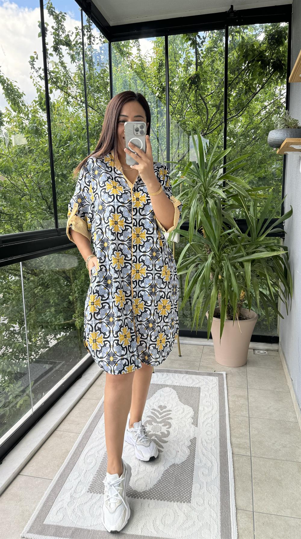 Garnili Elbise Sarı