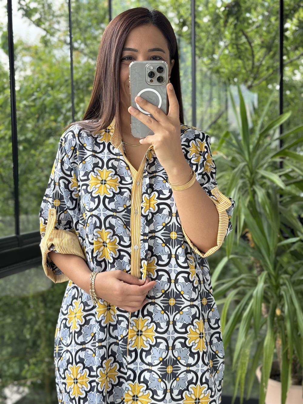 Garnili Elbise Sarı