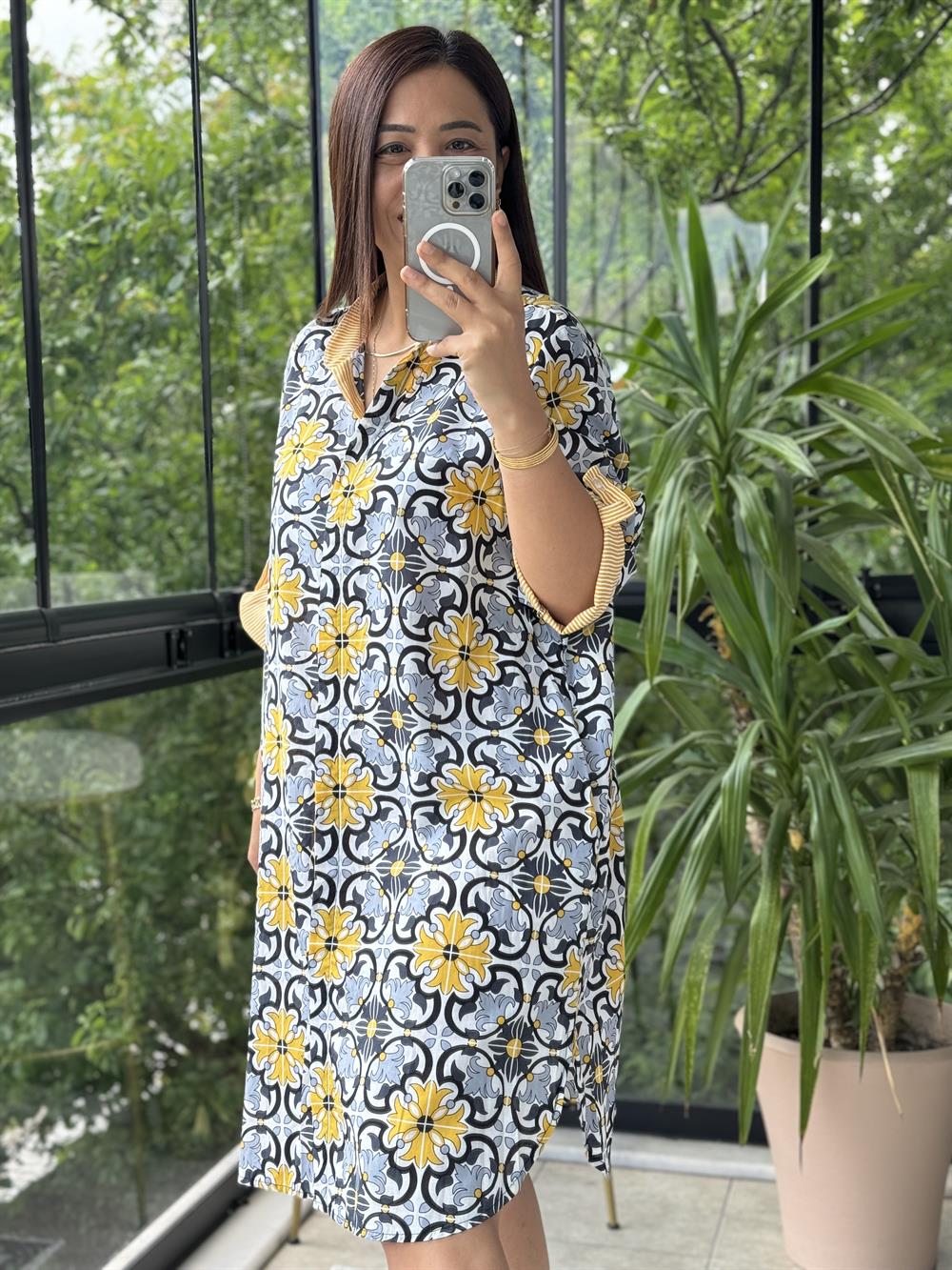 Garnili Elbise Sarı