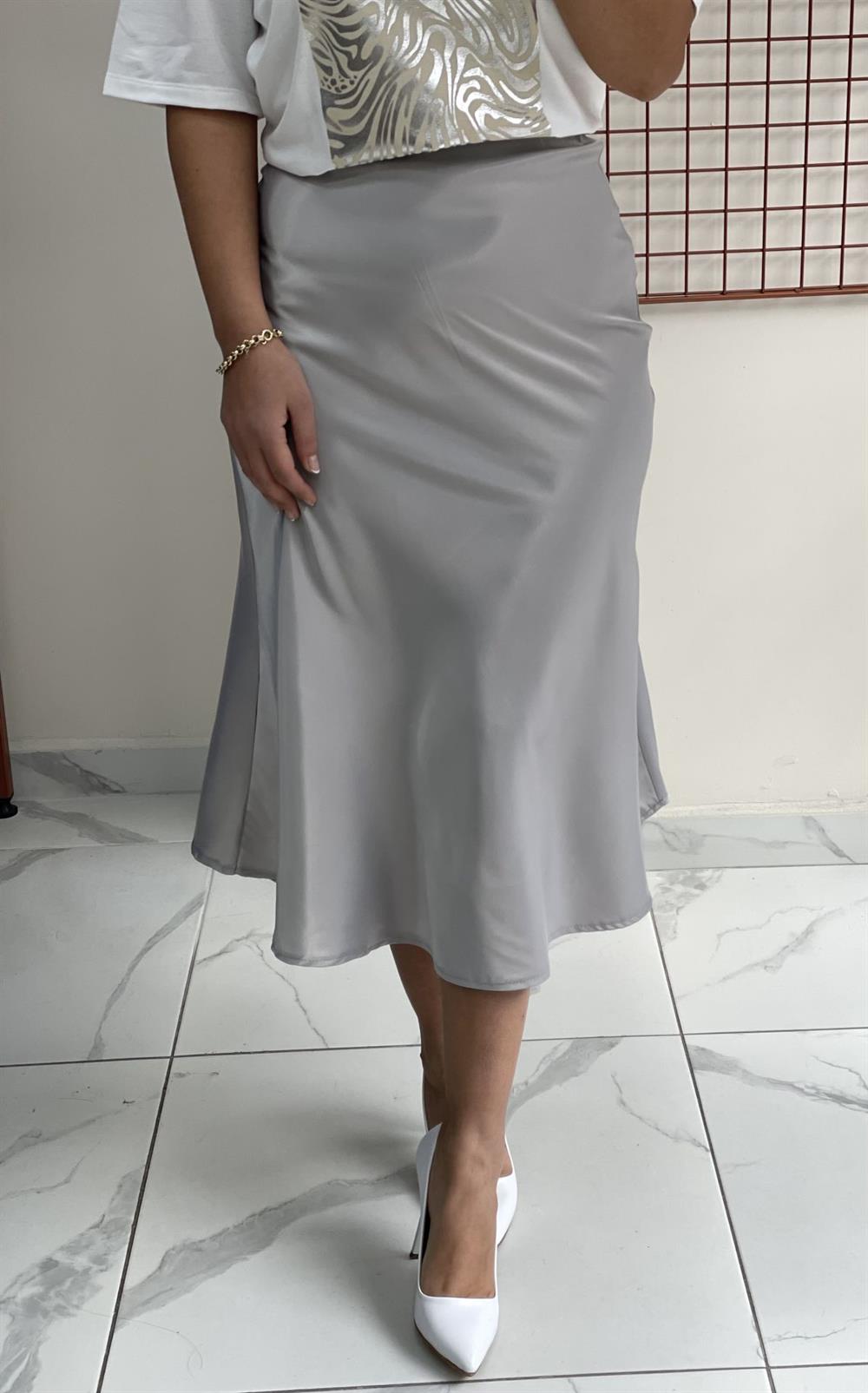 Gri Tok Saten Etek