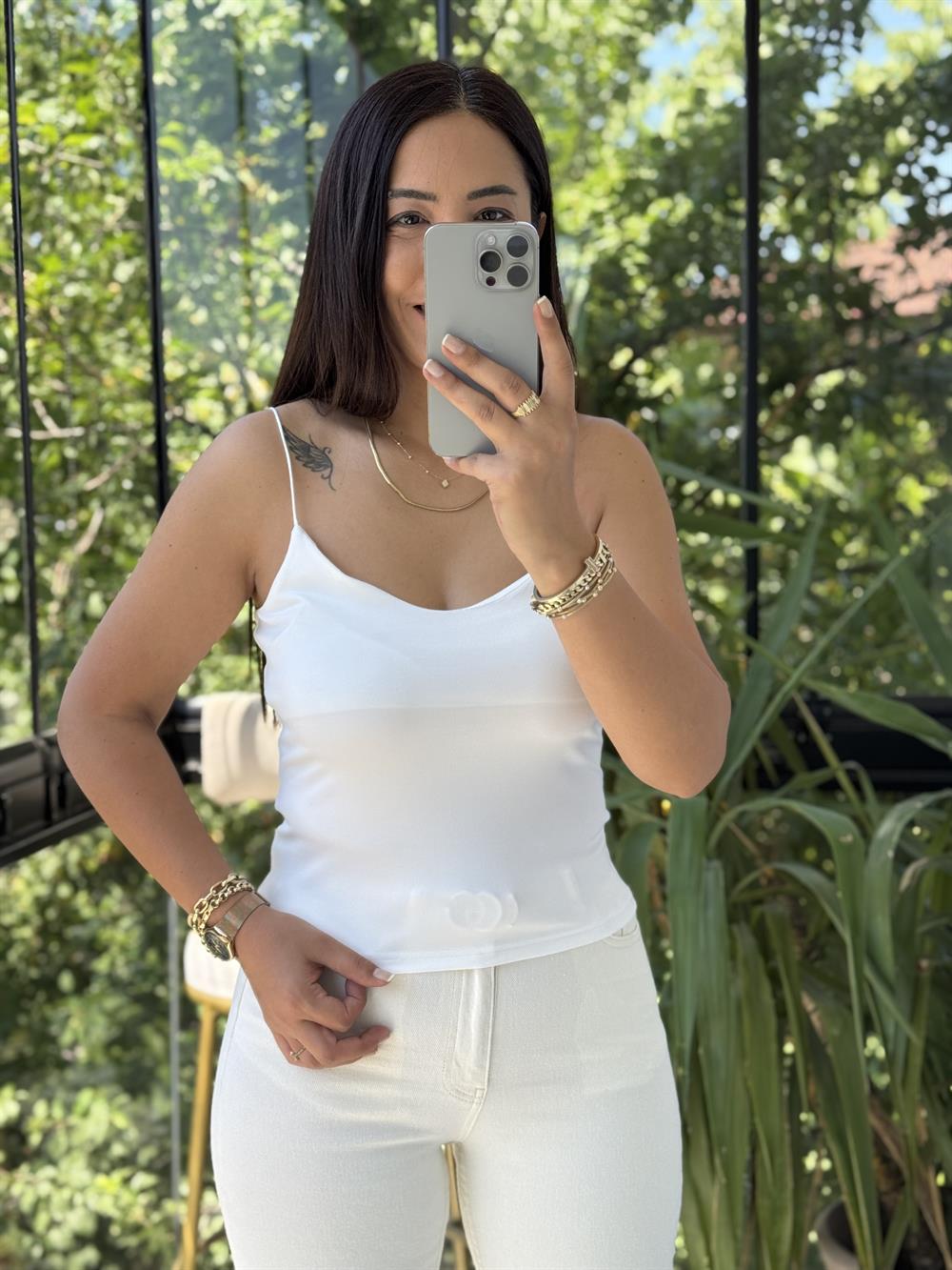 İnce Askılı Atlet Beyaz