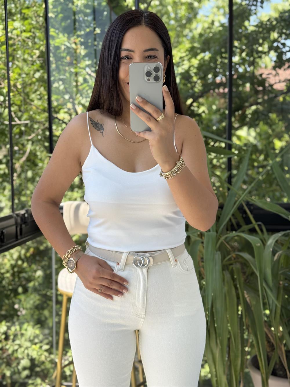 İnce Askılı Atlet Beyaz