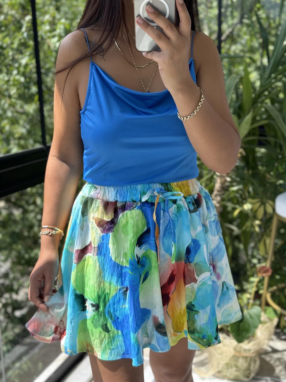 İnce Askılı Atlet Sax Mavi