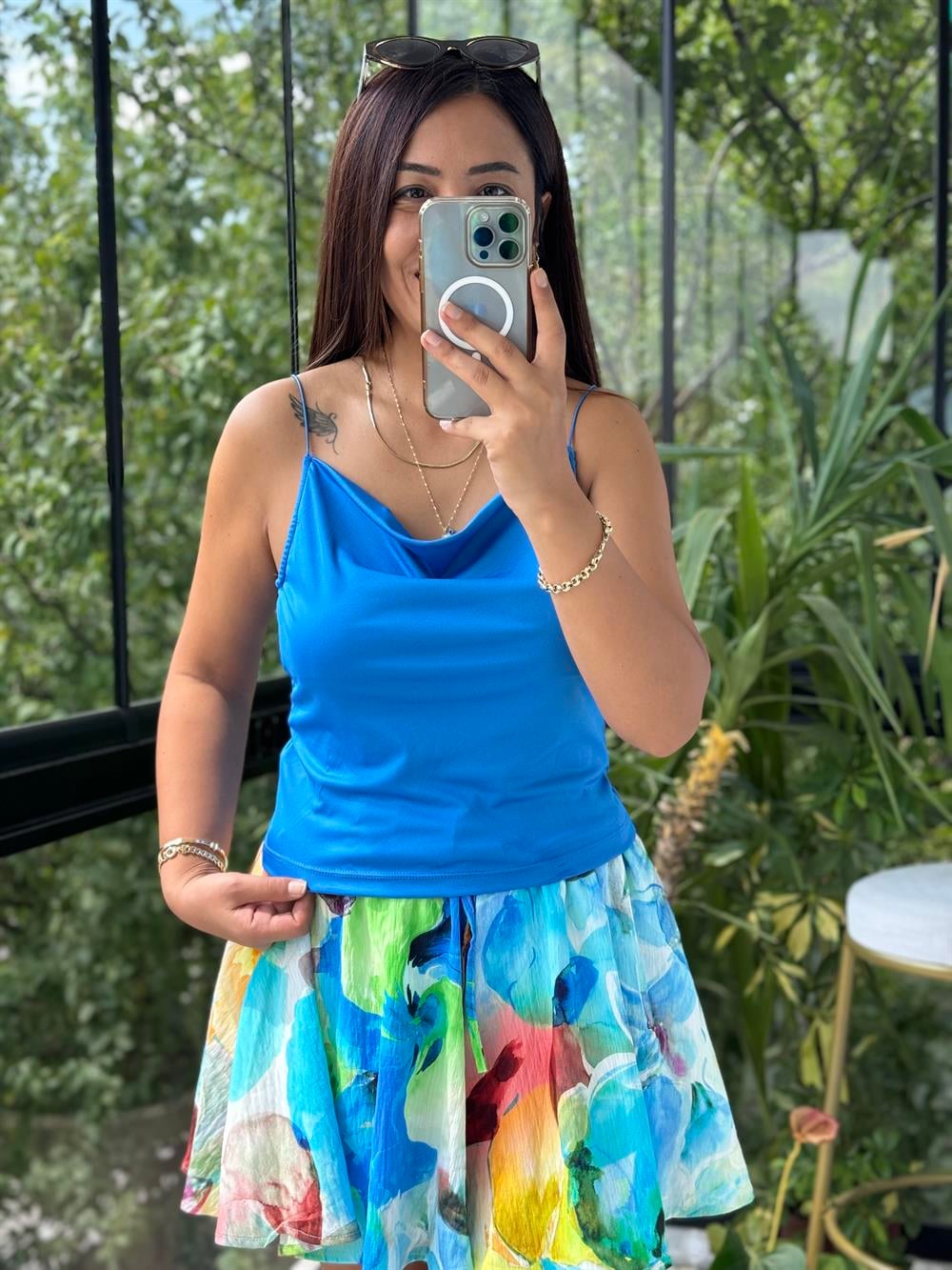 İnce Askılı Atlet Sax Mavi