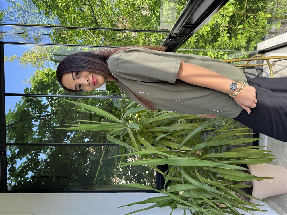 İpkyl Sıra Taşlı Tişört Haki Yeşili