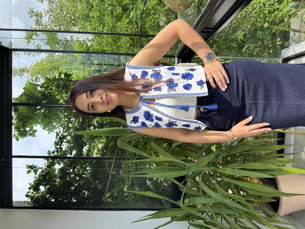 İşlemeli Nakışlı Yelek lacivert