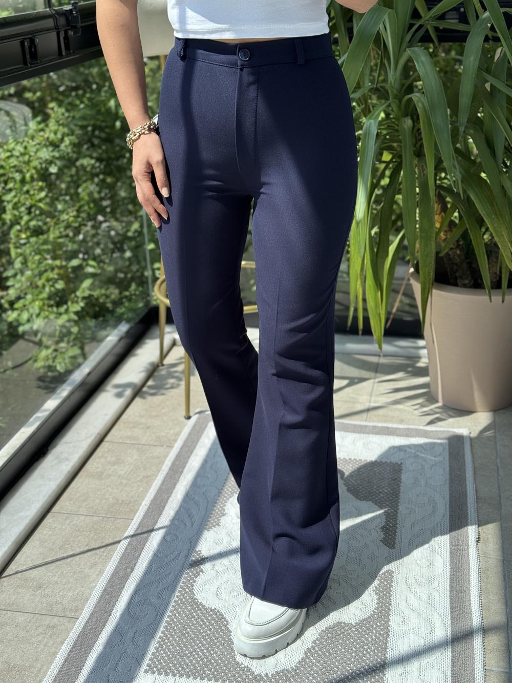 İspanyol Kumaş Pantolon Lacivert