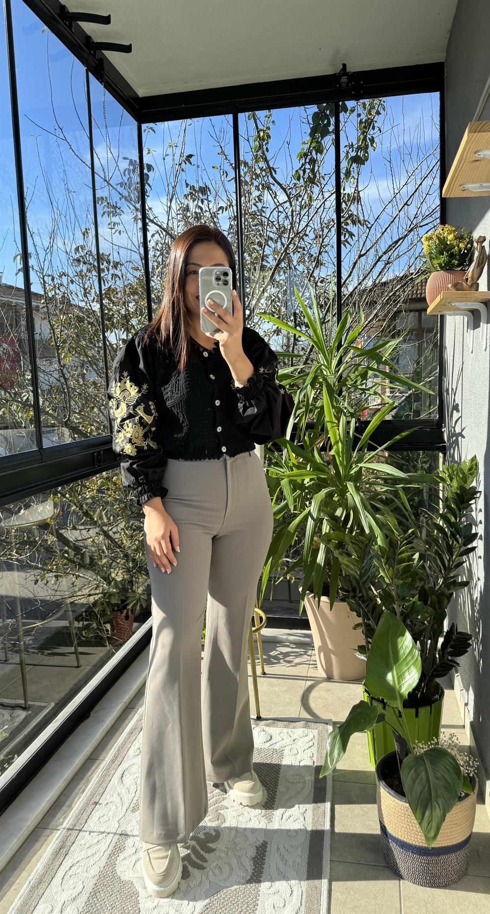 İspanyol Kumaş Pantolon Vizon