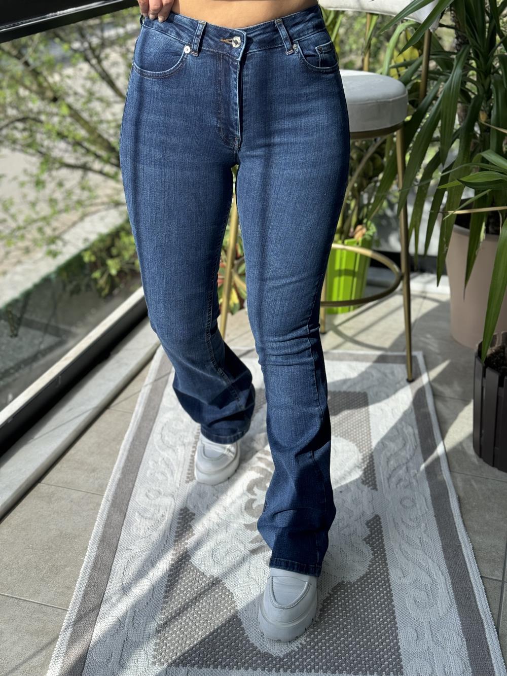 İspanyol Paça Jean Lacivert