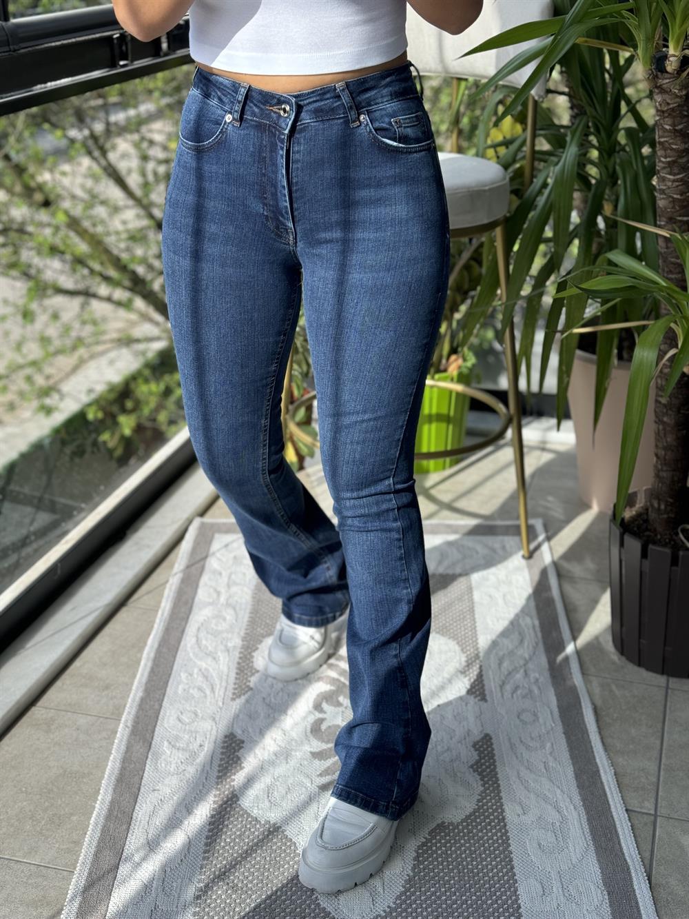 İspanyol Paça Jean Lacivert