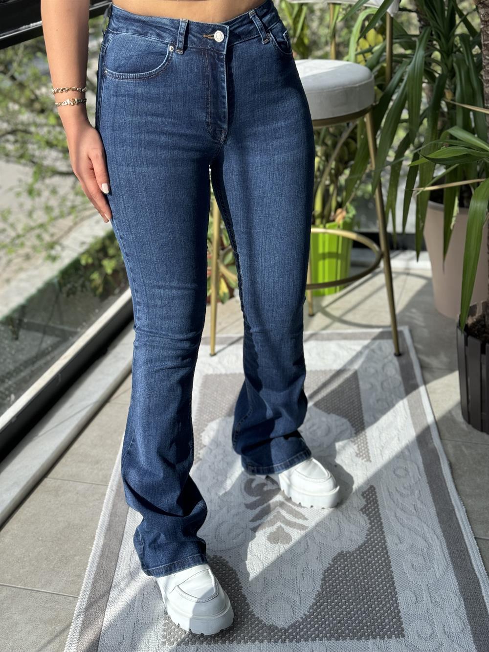 İspanyol Paça Jean Lacivert