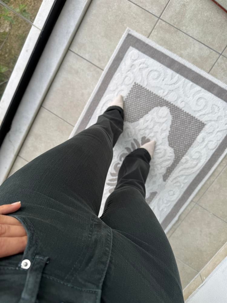 İspanyol Paça Jean Yeşil