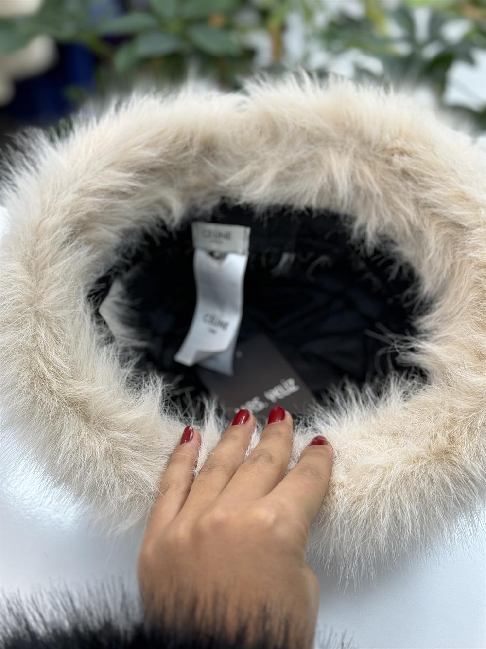 İthal Celine Paris Şapka Krem