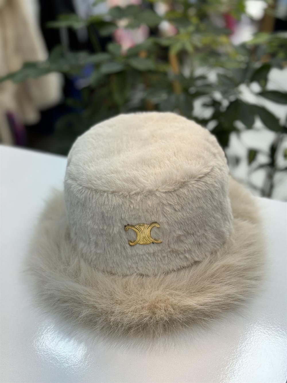 İthal Celine Paris Şapka Krem