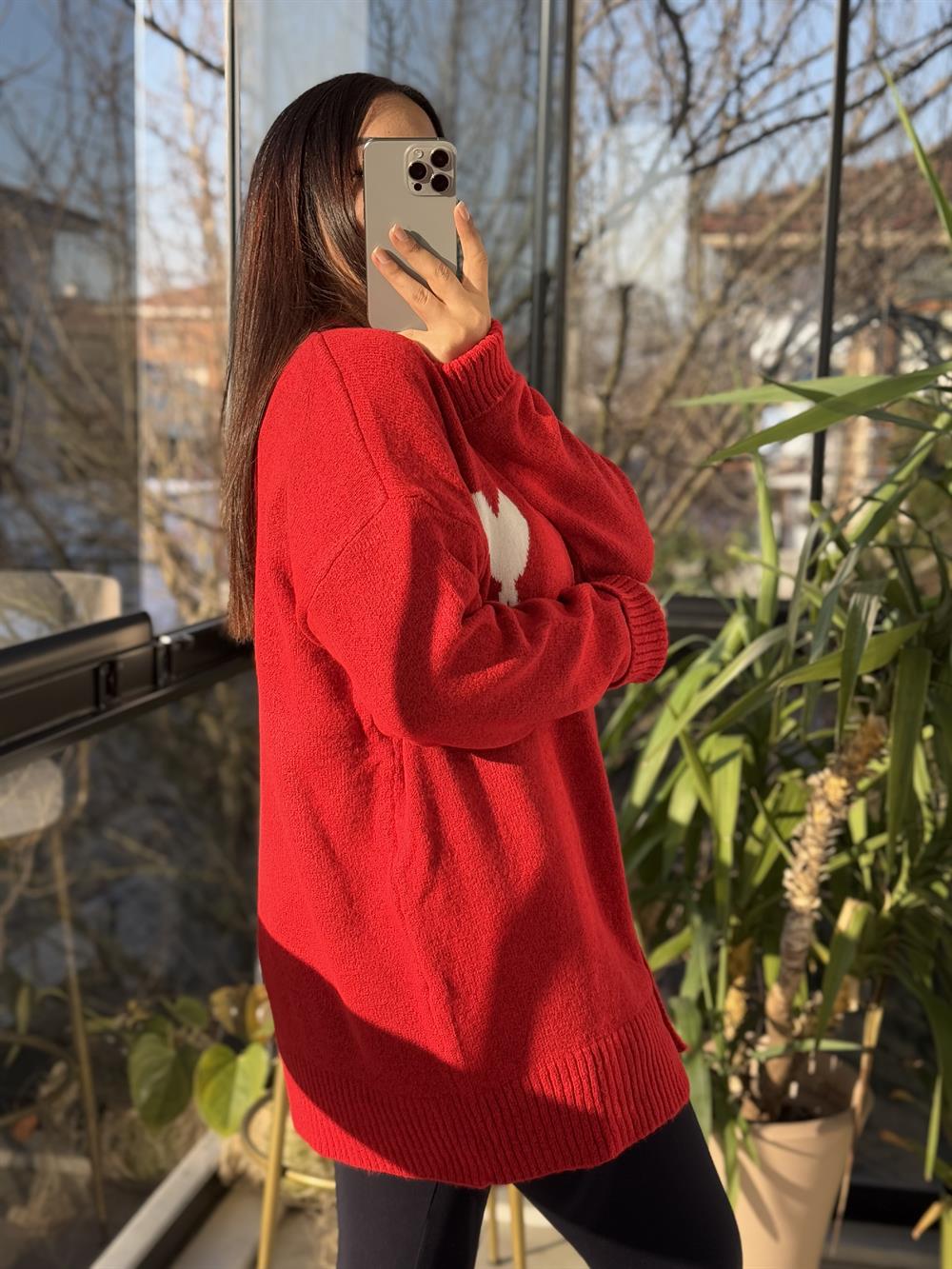 Kalpli Hırka Kırmızı