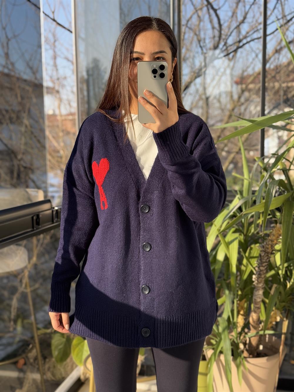 Kalpli Hırka Lacivert