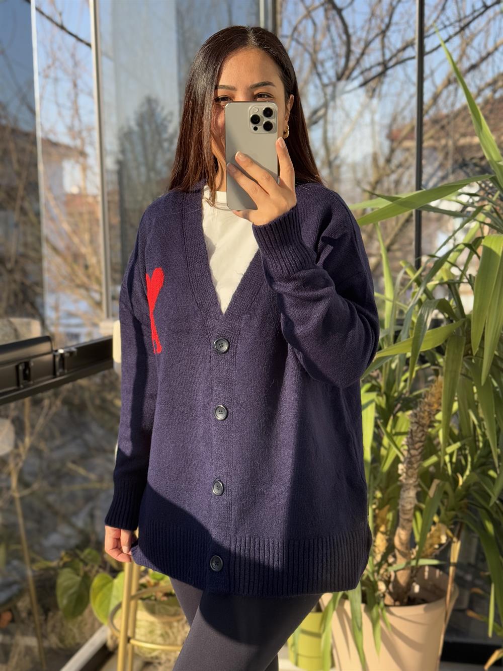 Kalpli Hırka Lacivert