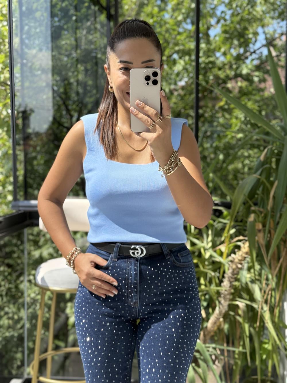 Kare Yaka Atlet Bebe Mavisi