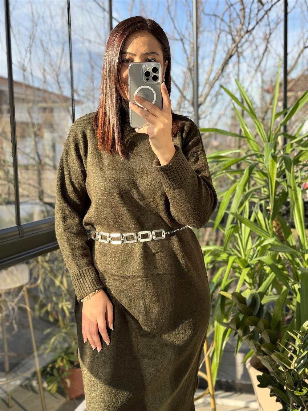 Kazak Elbise Haki Yeşili