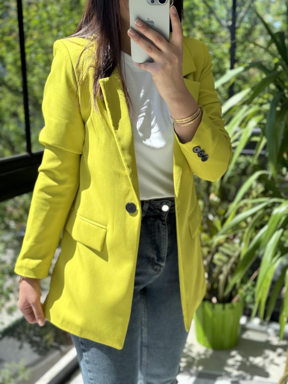 Kivi Tek Düğme Blazer Ceket