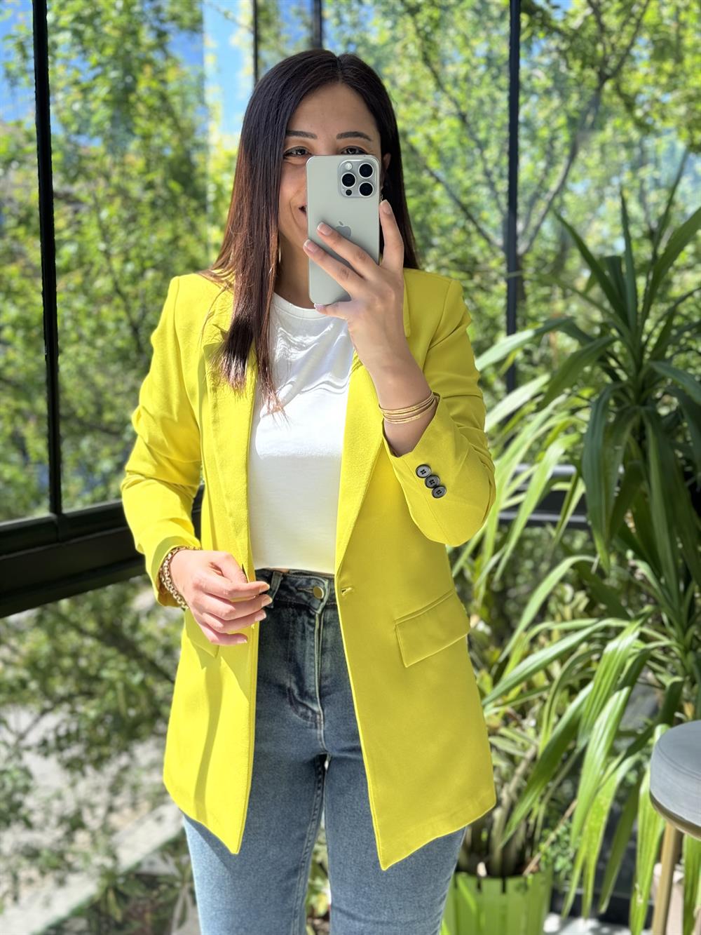 Kivi Tek Düğme Blazer Ceket