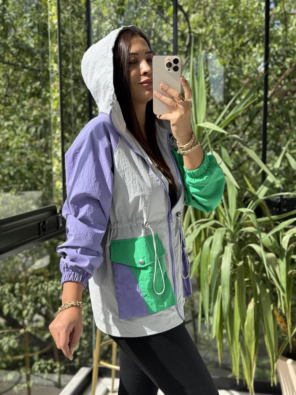 Krınkıl Yağmurluk Gri