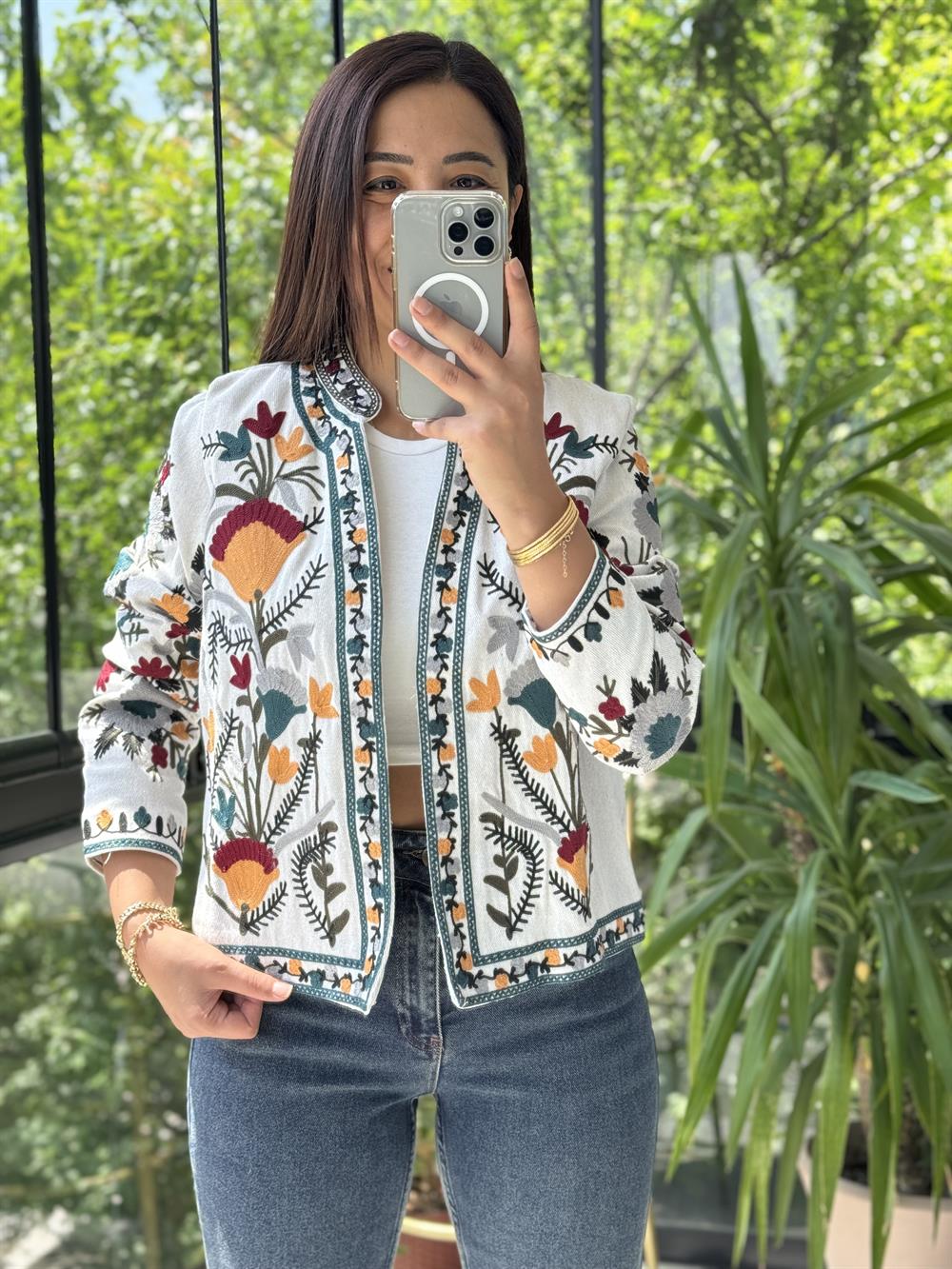 Lüx İşlemeli Ceket Renkli