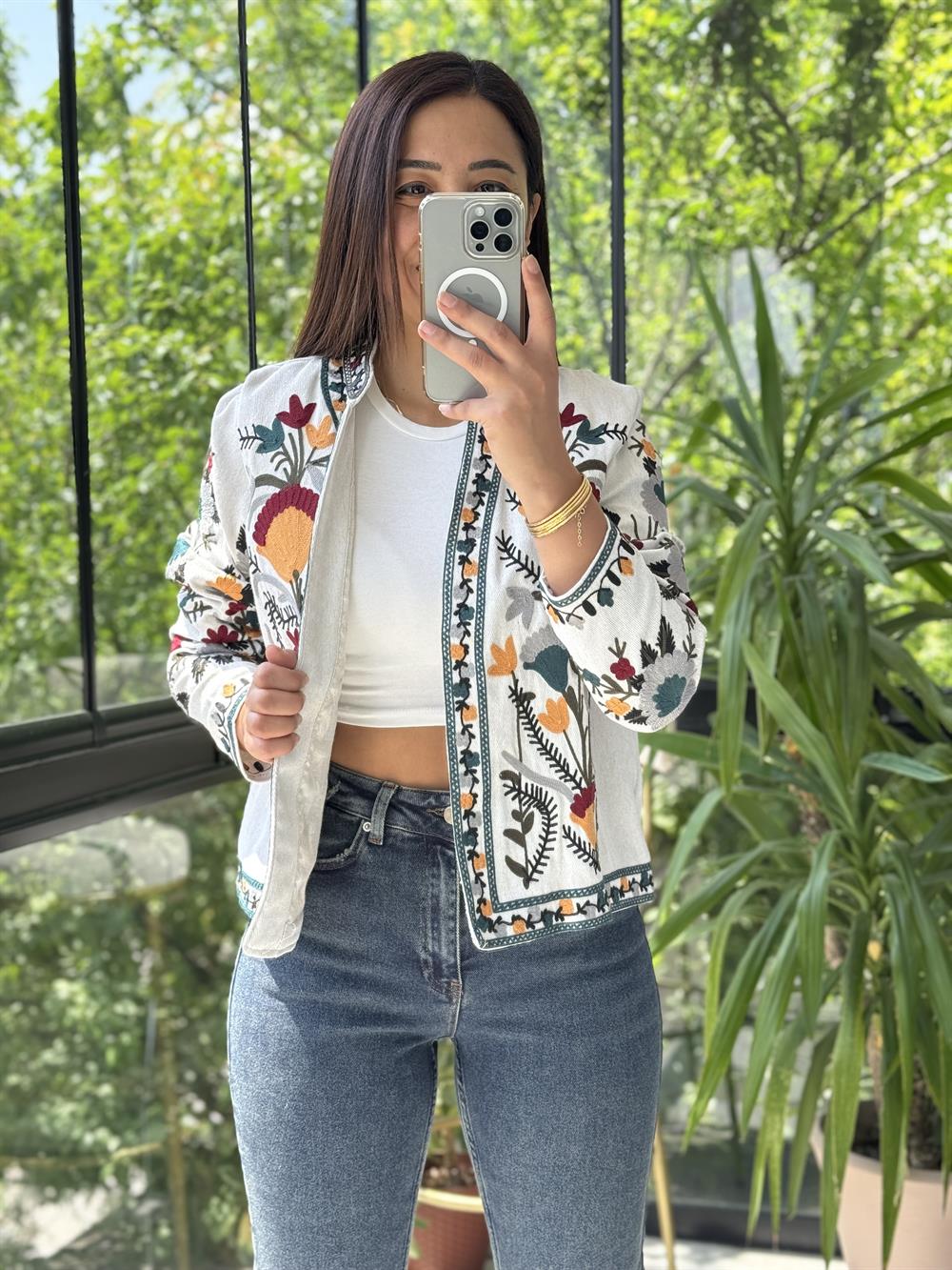 Lüx İşlemeli Ceket Renkli