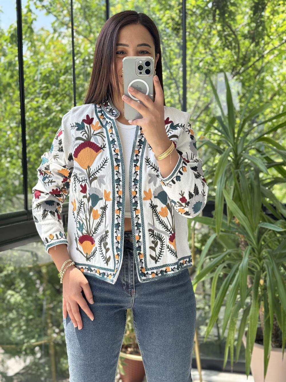 Lüx İşlemeli Ceket Renkli