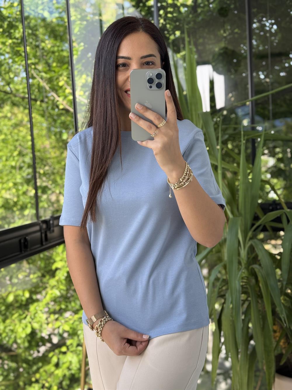 Massi Basic Tişört Bebe Mavi