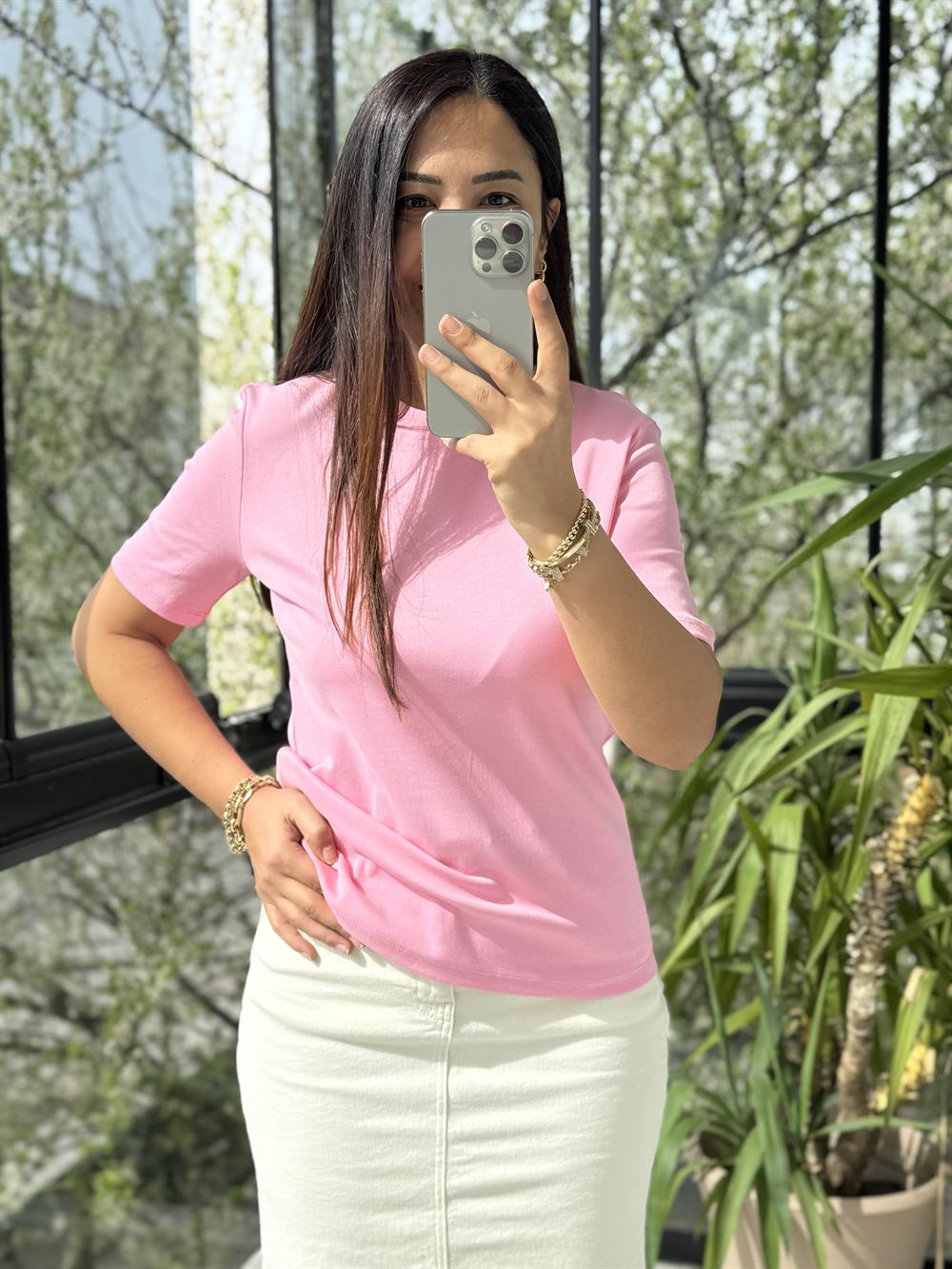 Massi Basic Tişört Pembe