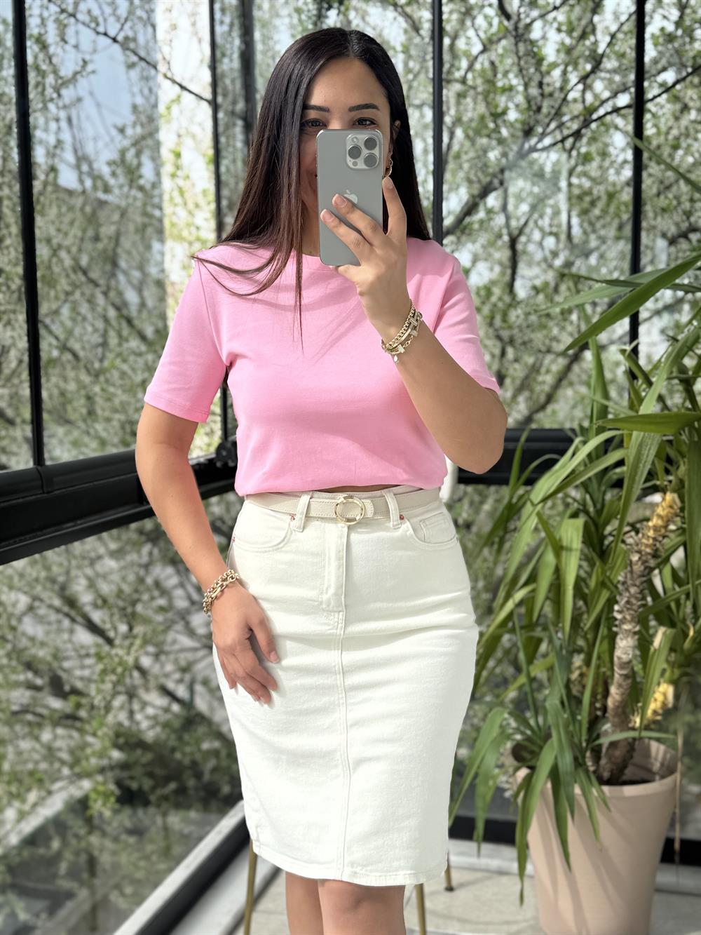 Massi Basic Tişört Pembe