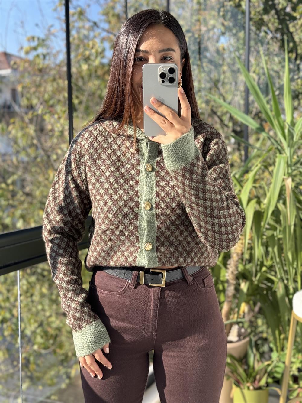 Massi Hırka Haki Yeşili