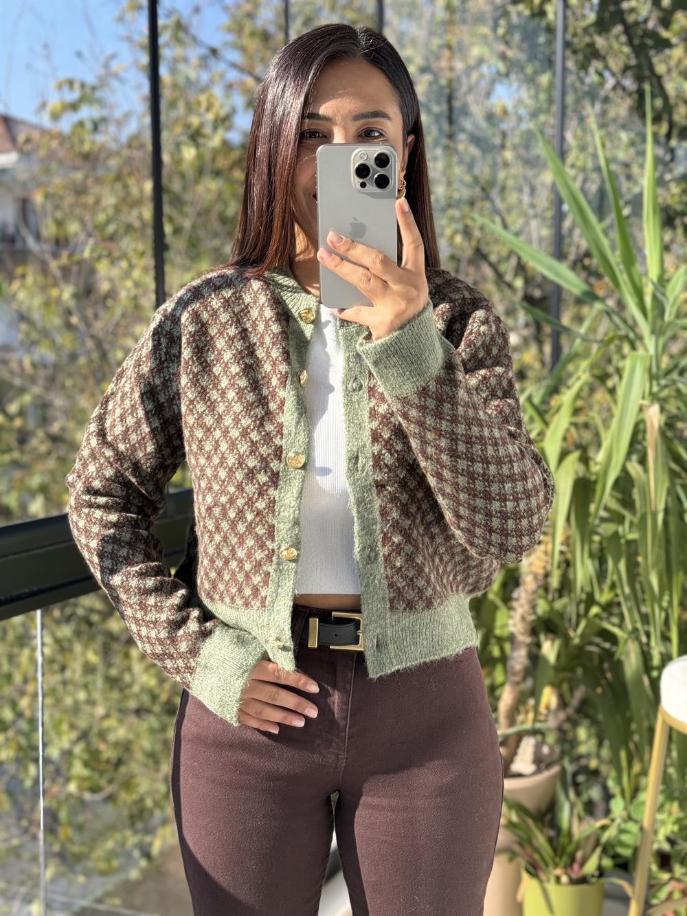 Massi Hırka Haki Yeşili