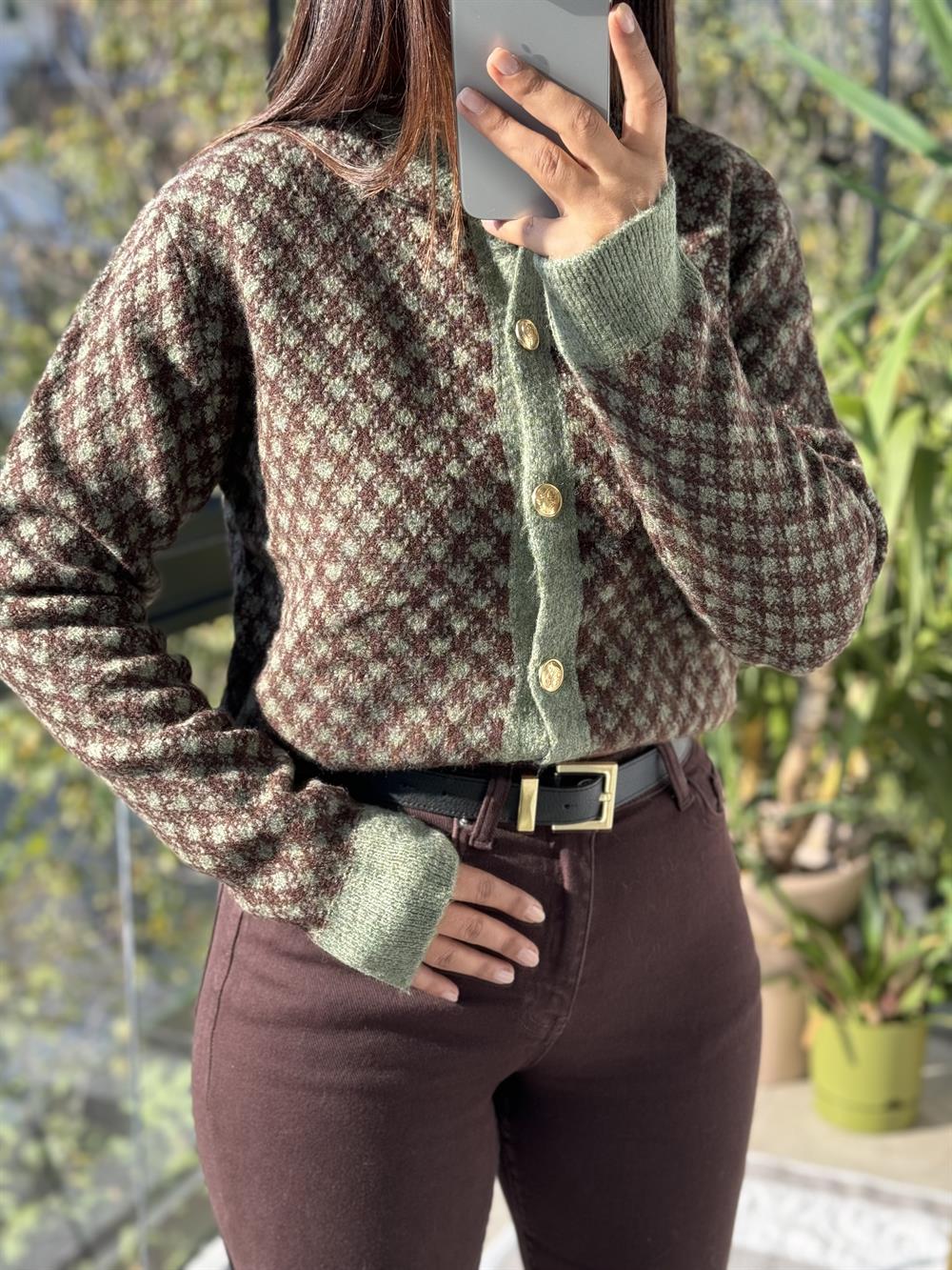 Massi Hırka Haki Yeşili