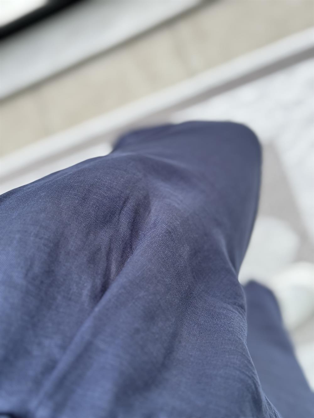 Massi Keten Pantolon Lacivert