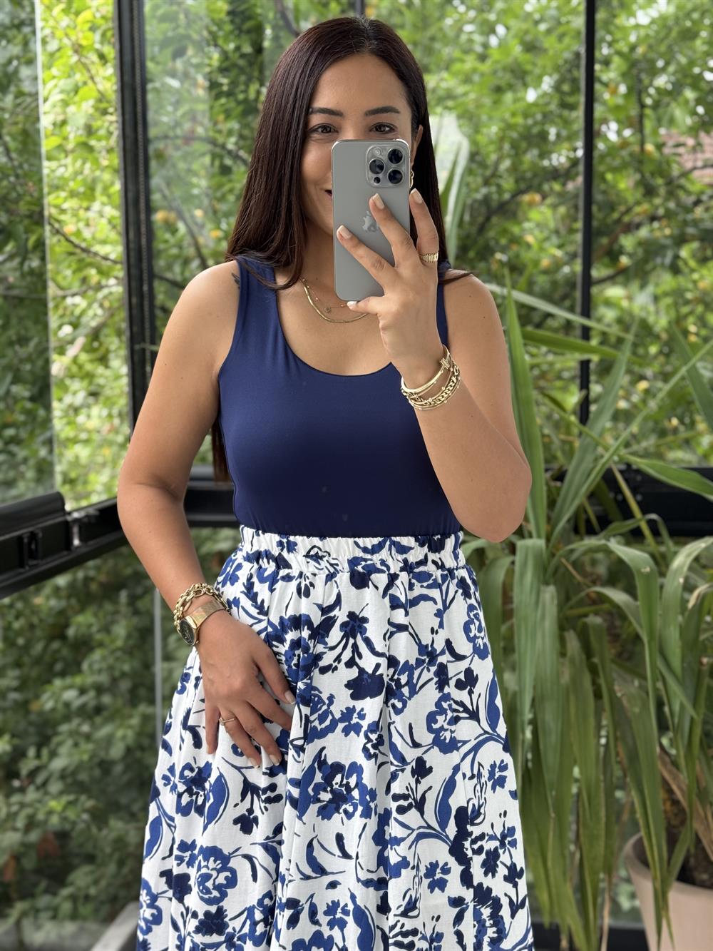 Midiboy Keten Etek Mavi