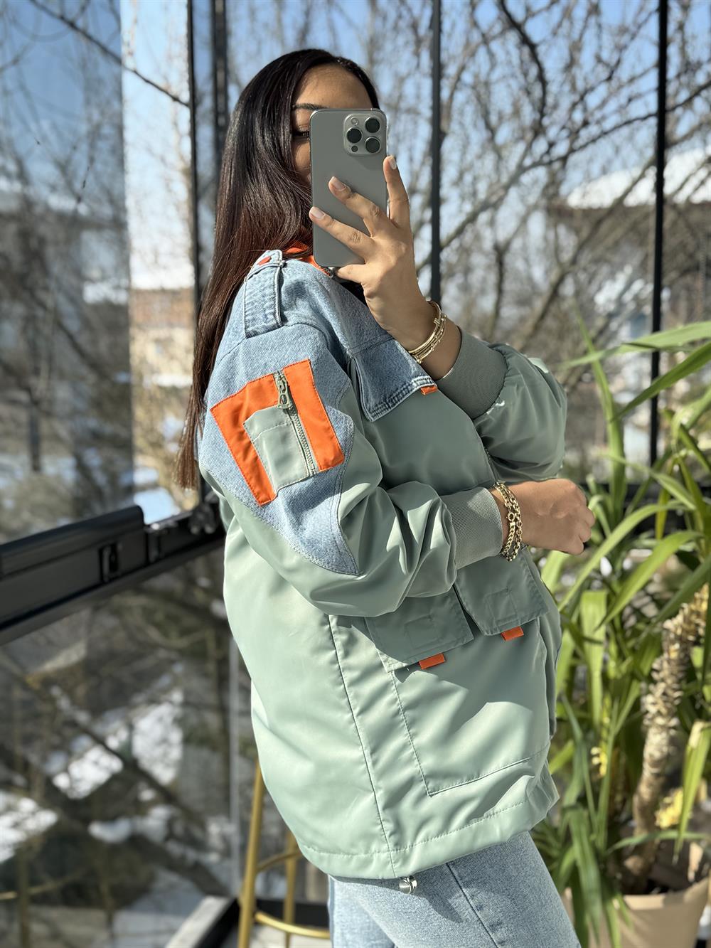 Mix Pilot Ceket Yağmurluk Haki Yeşili