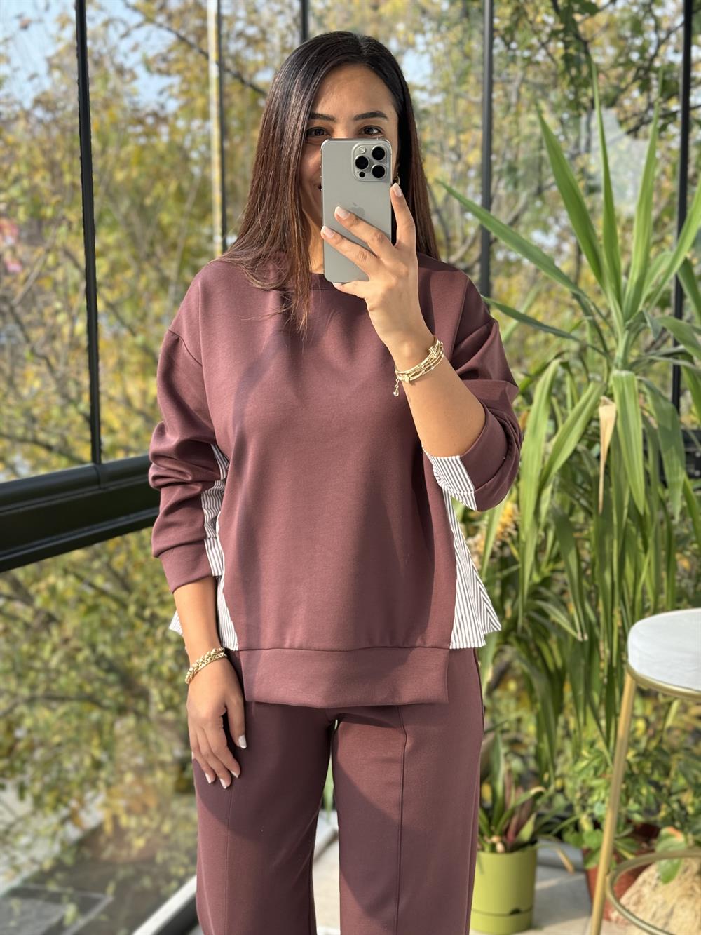 Oysho Modal Eşofman Takım Kahve