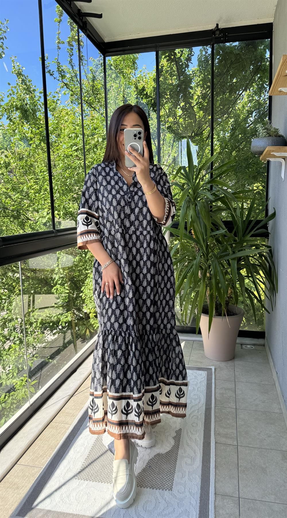 Pamuklu Elbise Siyah