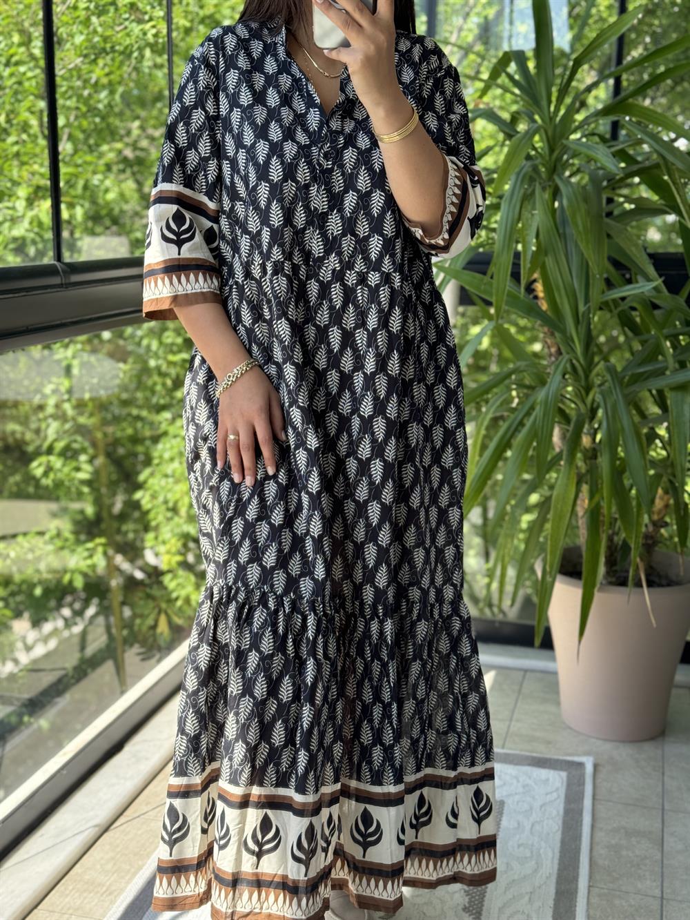 Pamuklu Elbise Siyah