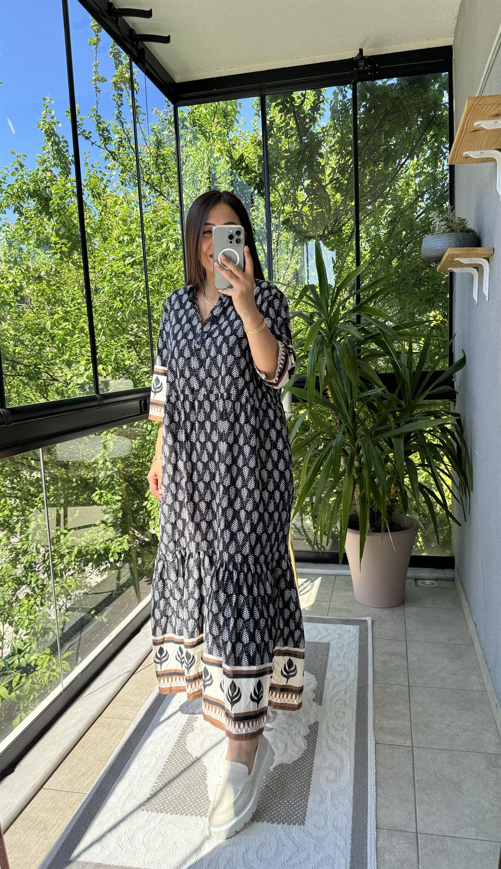 Pamuklu Elbise Siyah