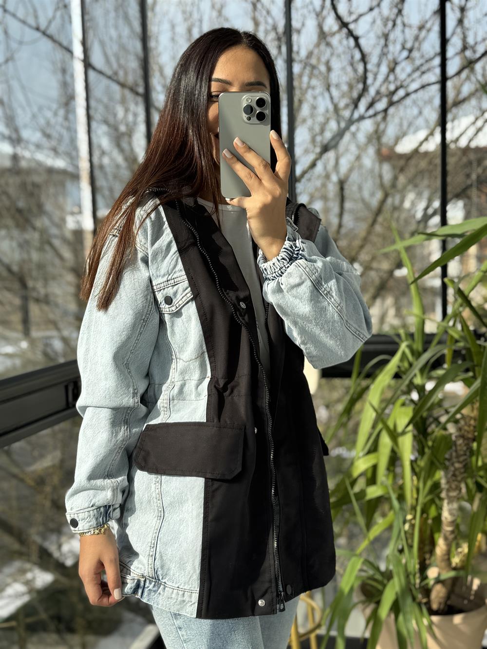 Parka Mix Yağmurluk Siyah