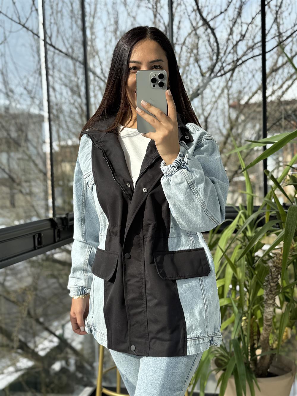 Parka Mix Yağmurluk Siyah