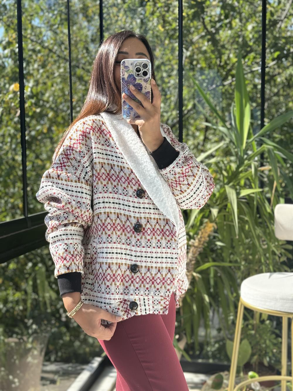 Pelüş Mont Kırmızı